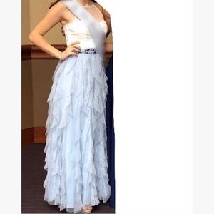 Blue Prom Pageant Dress Gown